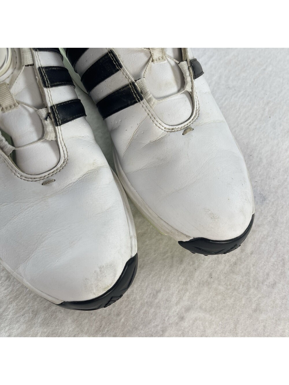 Adidas BOA Men's Spiked Golf Shoes Bounce Leather White/Black Size 6 1/2 - Picture 11 of 11